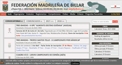 Desktop Screenshot of federacionmadriddebillar.com