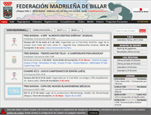 Tablet Screenshot of federacionmadriddebillar.com